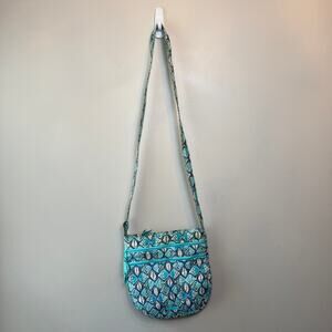 Vera Bradley Go Fish Blue Trio Zip Hipster Crossbody Bag Purse